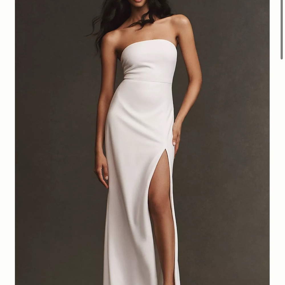 Strapless White Gown